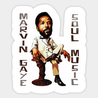 marvin gaye art Sticker